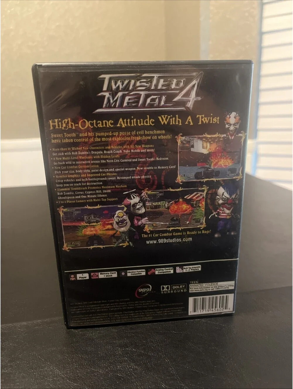 Twisted Metal 4 - Sony PlayStation 1 PS1 - Disc Awesome Condition - No Manual